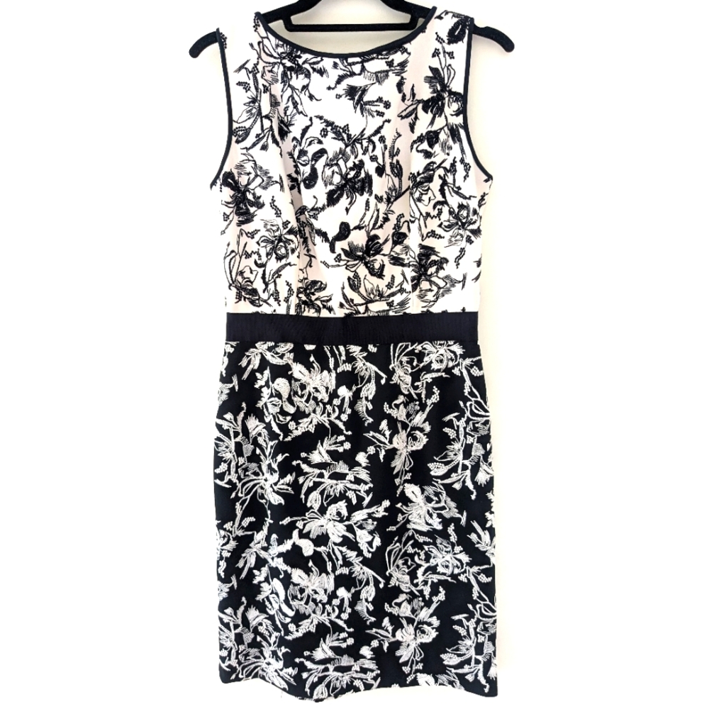 Tadashi Shoji Embroidered Sleeveless Sheath Dress Size 6